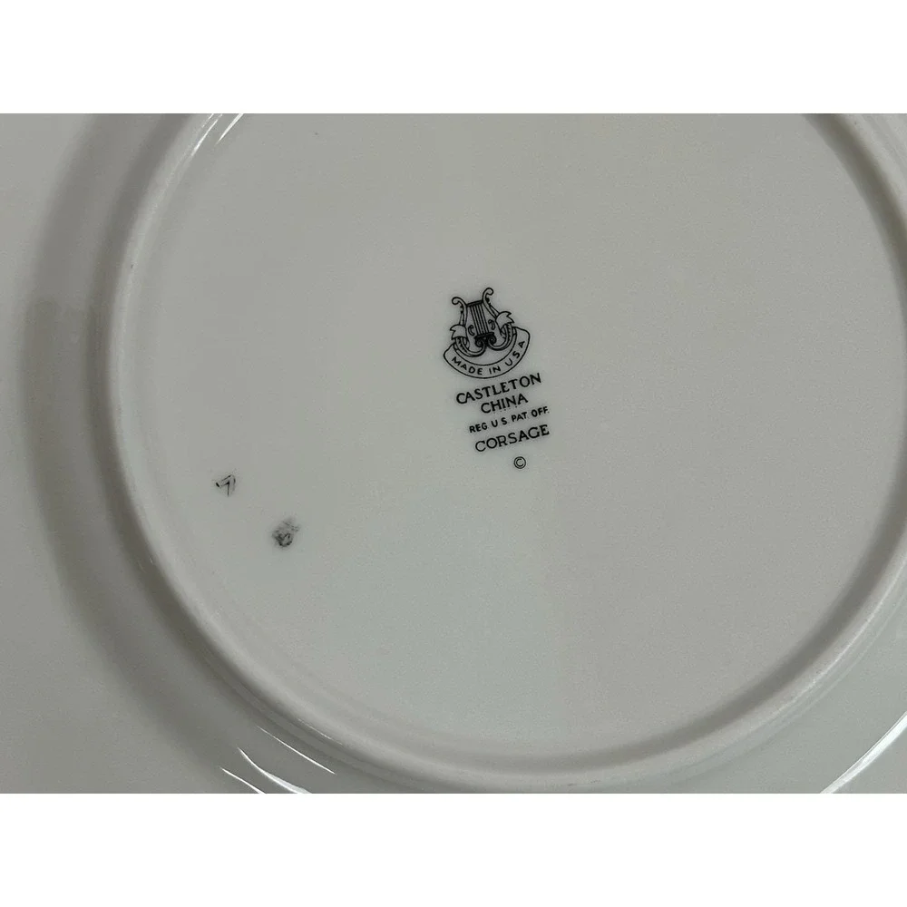 Castleton China Corsage Salad Plates 8.5